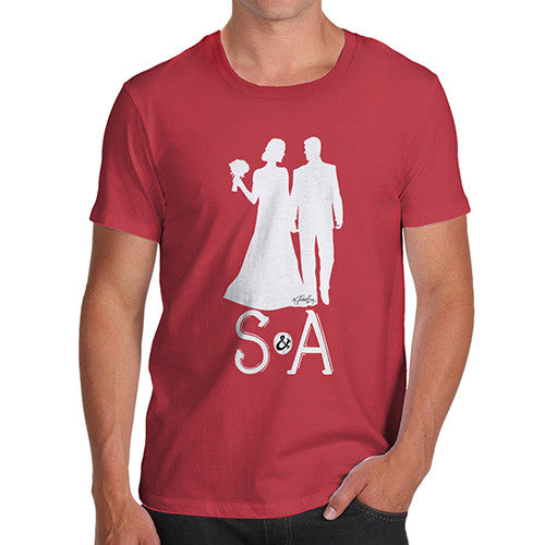 Personalised Wedding Silhouette Men's T-Shirt