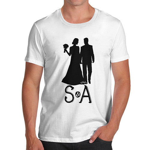 Personalised Wedding Silhouette Men's T-Shirt