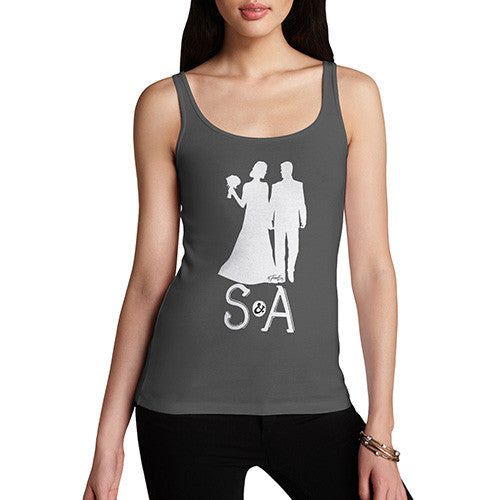 Personalised Wedding Silhouette Women's Tank Top