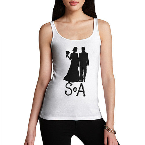 Personalised Wedding Silhouette Women's Tank Top