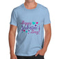 Happy Valentine's Day Pink Hearts Men's T-Shirt