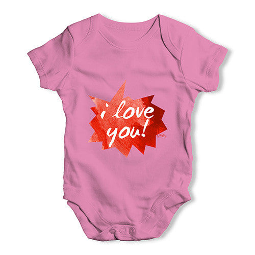 I Love You Spikey Speech Bubble Baby Unisex Baby Grow Bodysuit