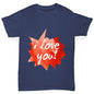 I Love You Spikey Speech Bubble Boy's T-Shirt