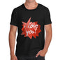 I Love You Spikey Speech Bubble Men's T-Shirt