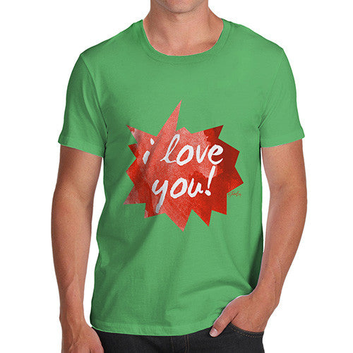 I Love You Spikey Speech Bubble Men's T-Shirt