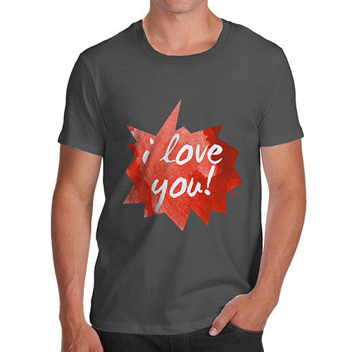 I Love You Spikey Speech Bubble Men's T-Shirt