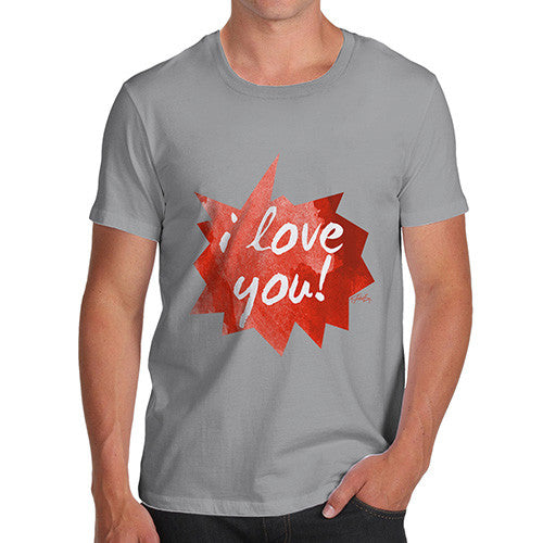 I Love You Spikey Speech Bubble Men's T-Shirt