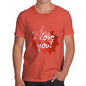 I Love You Spikey Speech Bubble Men's T-Shirt