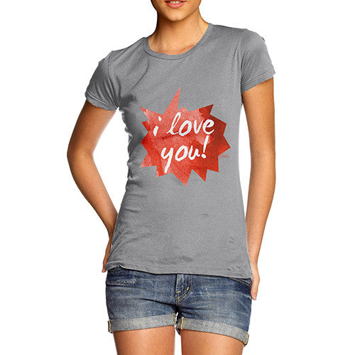 I Love You Spikey Speech Bubble Women's T-Shirt 