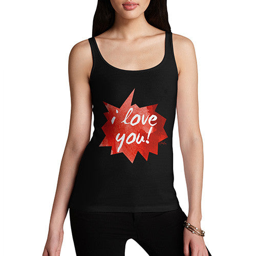 I Love You Spikey Speech Bubble Women's Tank Top