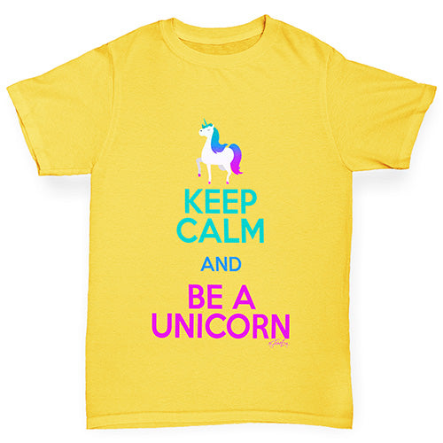 Keep Calm And Be A Unicorn Boy's T-Shirt