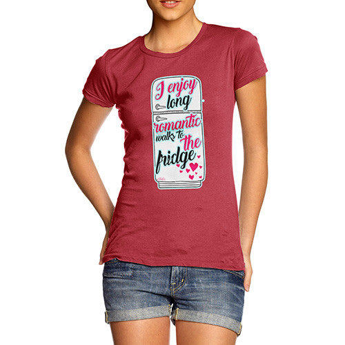 Long Romantic Walks To The Fridge Women's T-Shirt 