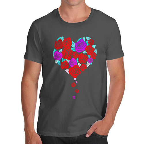 Roses Love Heart Men's T-Shirt