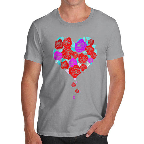 Roses Love Heart Men's T-Shirt