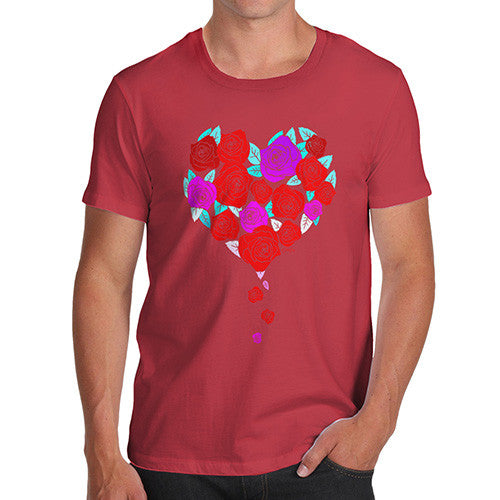 Roses Love Heart Men's T-Shirt