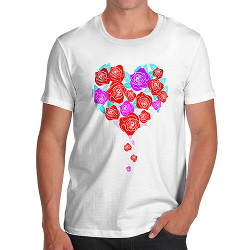 Roses Love Heart Men's T-Shirt