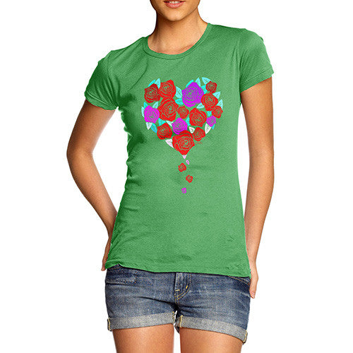 Roses Love Heart Women's T-Shirt 