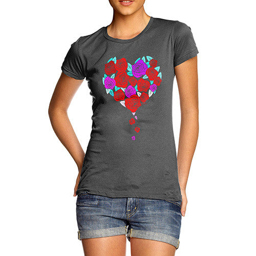 Roses Love Heart Women's T-Shirt 