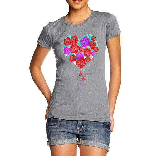 Roses Love Heart Women's T-Shirt 