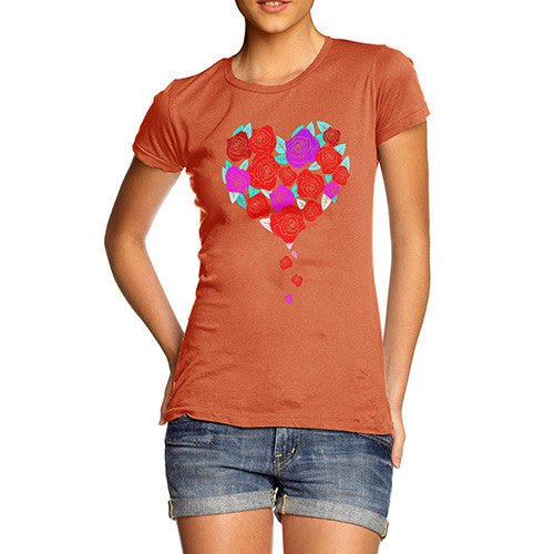 Roses Love Heart Women's T-Shirt 