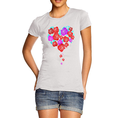 Roses Love Heart Women's T-Shirt 