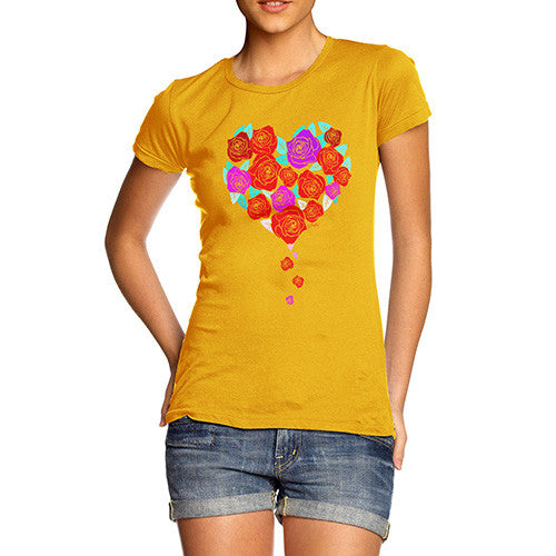 Roses Love Heart Women's T-Shirt 