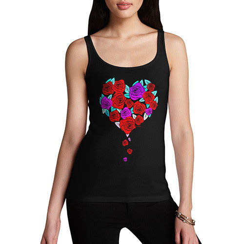 Roses Love Heart Women's Tank Top