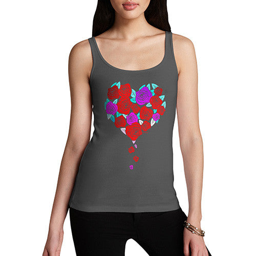 Roses Love Heart Women's Tank Top