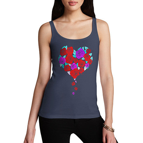 Roses Love Heart Women's Tank Top