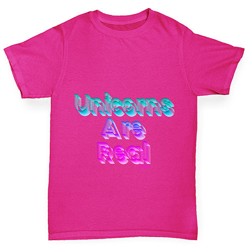 Unicorns Are Real Girl's T-Shirt 