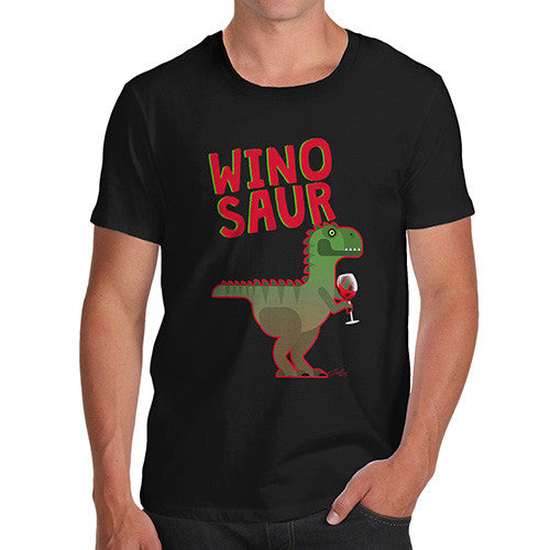 Winosaur Funny Wine Dinosaur Men's T-Shirt