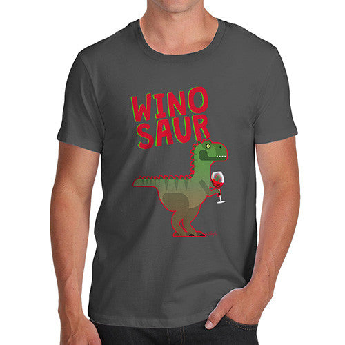 Winosaur Funny Wine Dinosaur Men's T-Shirt