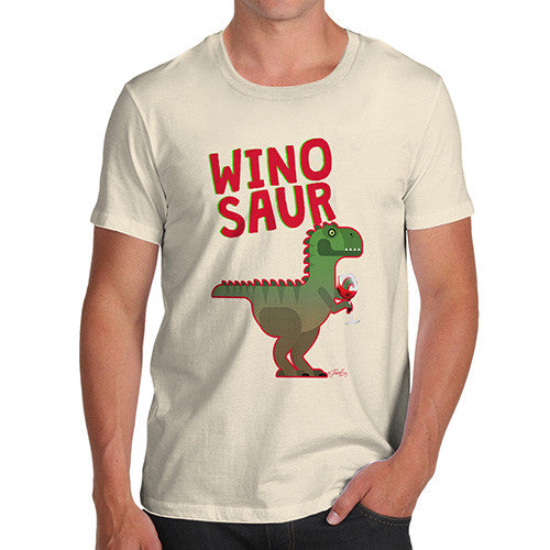 Winosaur Funny Wine Dinosaur Men's T-Shirt