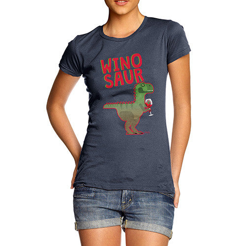 Winosaur Funny Wine Dinosaur Women's T-Shirt 