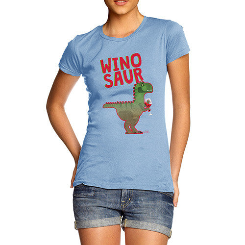 Winosaur Funny Wine Dinosaur Women's T-Shirt 