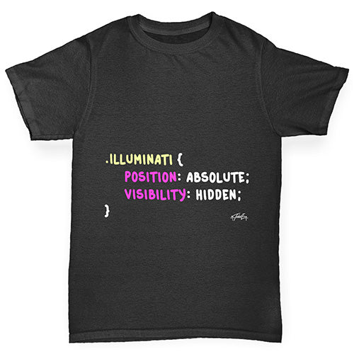 CSS Pun Illuminati Boy's T-Shirt