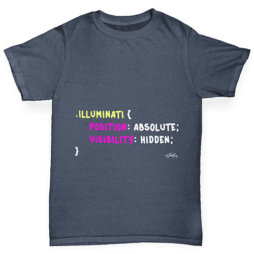 CSS Pun Illuminati Boy's T-Shirt