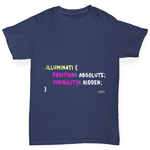 CSS Pun Illuminati Boy's T-Shirt