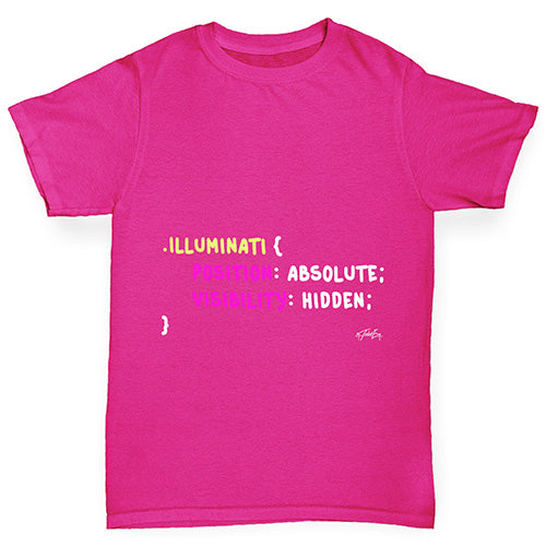 CSS Pun Illuminati Girl's T-Shirt 