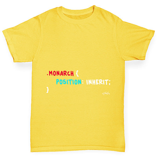 CSS Pun Monarch Boy's T-Shirt