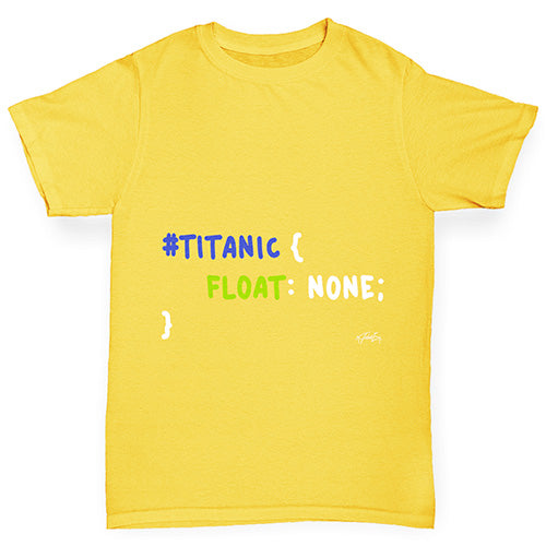 CSS Pun Titanic Boy's T-Shirt