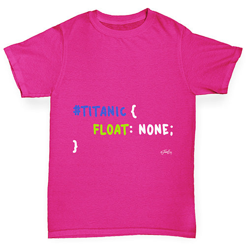 CSS Pun Titanic Girl's T-Shirt 