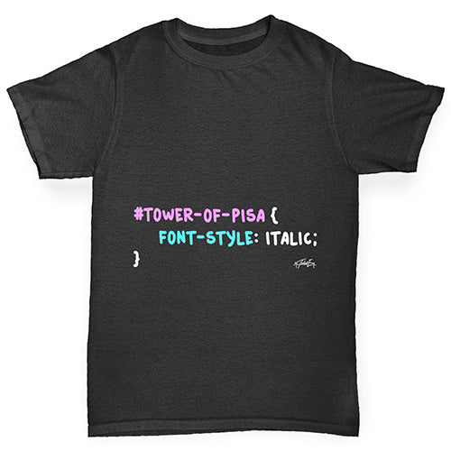 CSS Pun Tower Of Pisa Girl's T-Shirt 