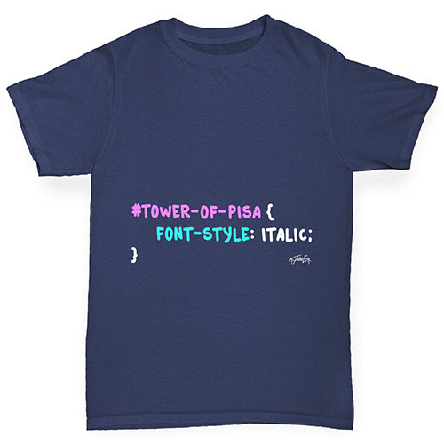 CSS Pun Tower Of Pisa Girl's T-Shirt 