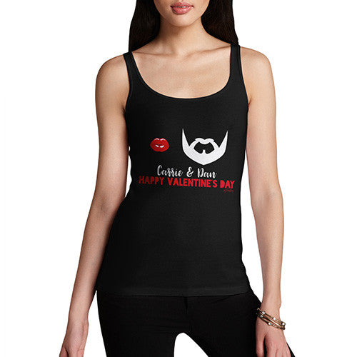 Personalised Beard And Lips Women's Tank Top