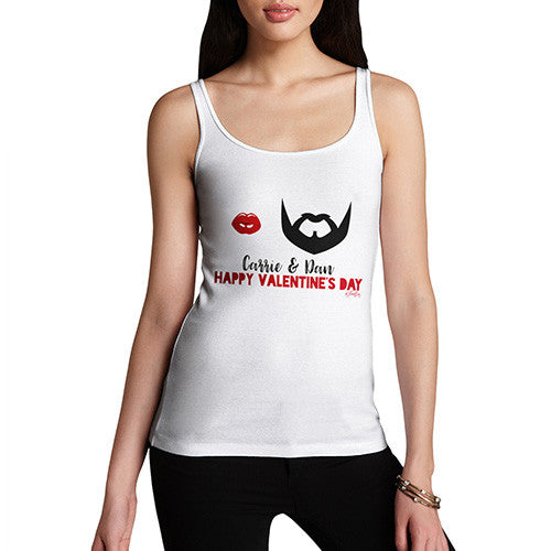 Personalised Beard And Lips Women's Tank Top