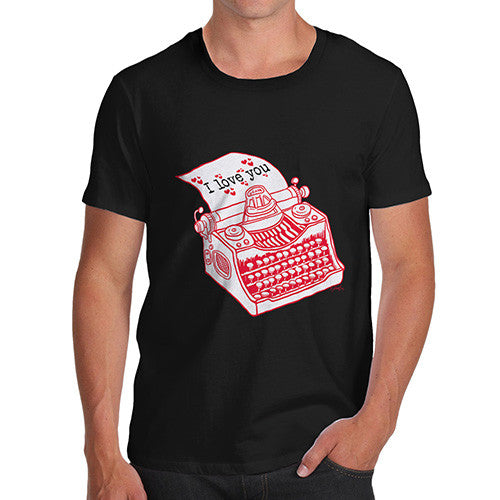 I Love You Typewriter Men's T-Shirt