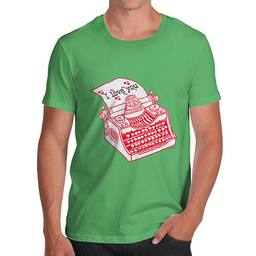 I Love You Typewriter Men's T-Shirt