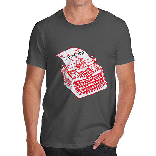 I Love You Typewriter Men's T-Shirt