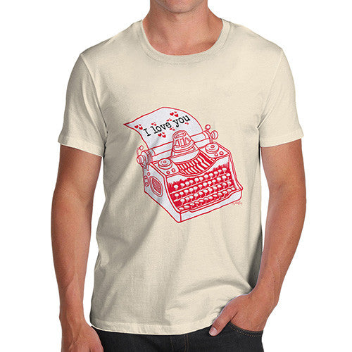 I Love You Typewriter Men's T-Shirt